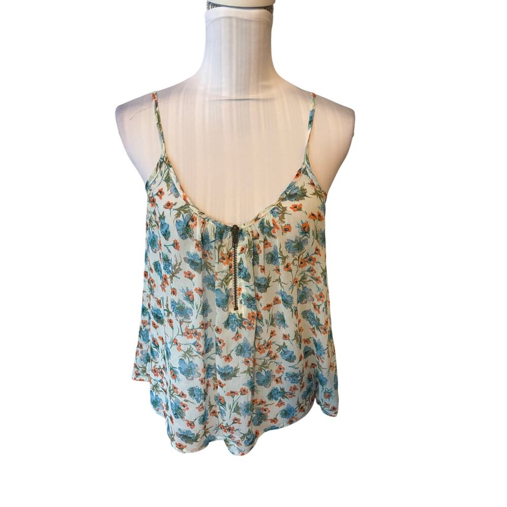 mimi chica Floral Print Sheer Cami Size S